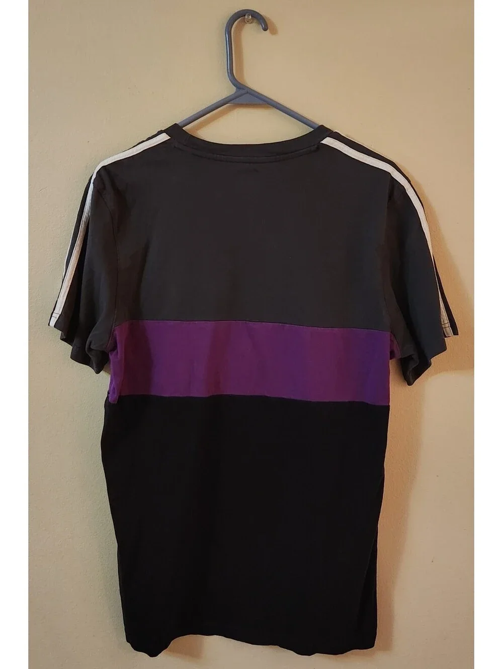 Adidas Skateboarding T-Shirt Men's Medium Black Purple Trefoil Graphic Tee